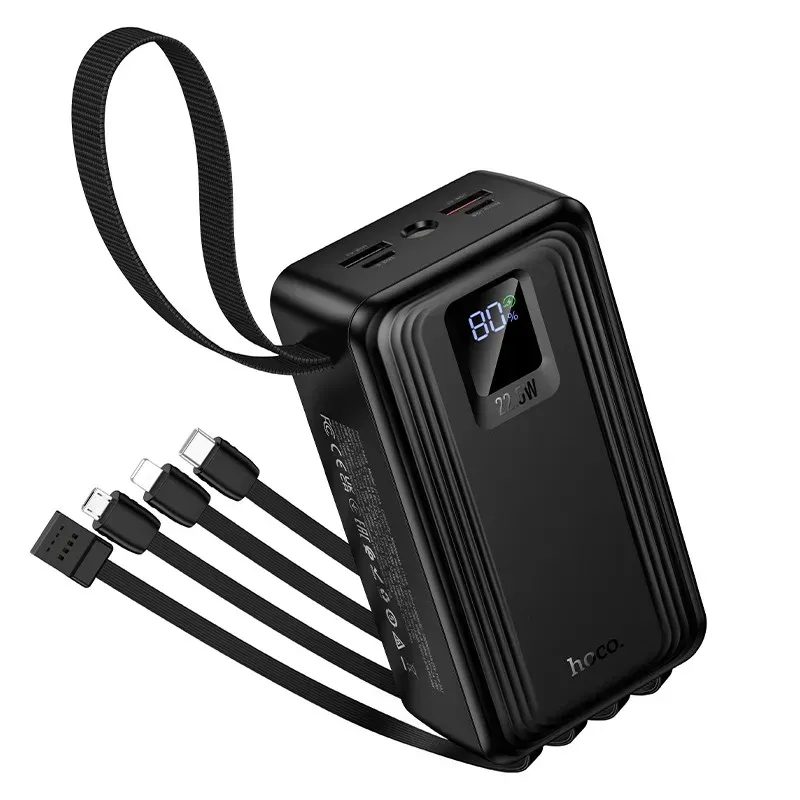 Power bank HOCO J173A 30000mAh 22.5W з кабелями та ліхтариком - Зображення 6