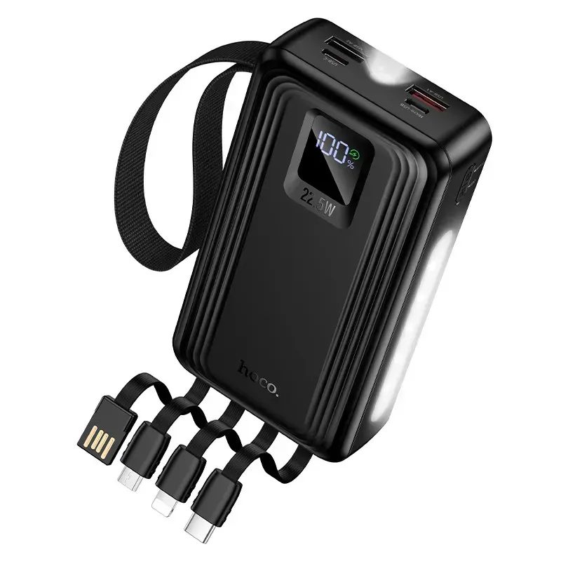 Power bank HOCO J173 20000mAh 22.5W з кабелями та ліхтариком