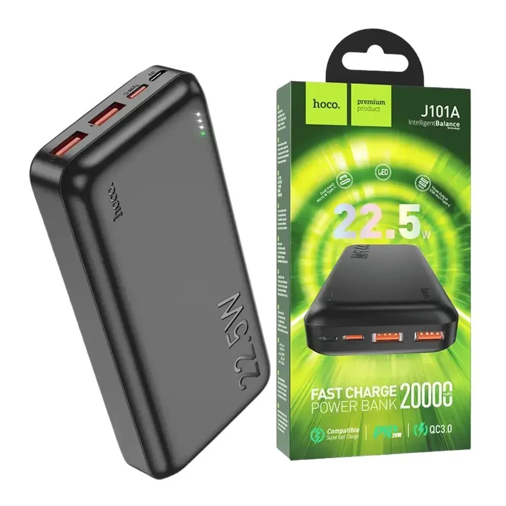 Павербанк 22.5W 20000mAh швидка зарядка HOCO J101 - Зображення 3